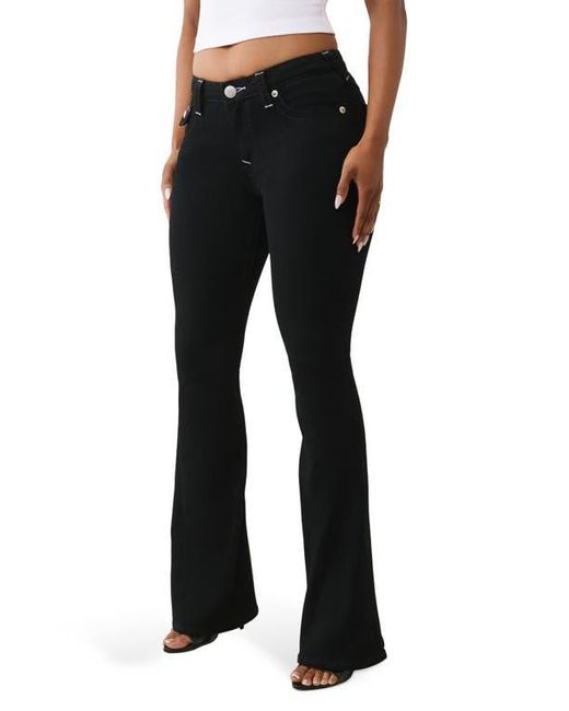 True Religion Black Joey Flap Flare Jeans