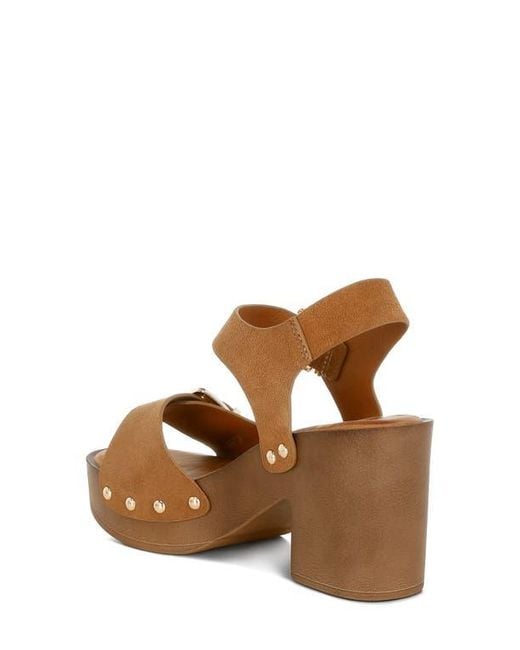 Rag & Co Brown Lhasa Platform Sandal