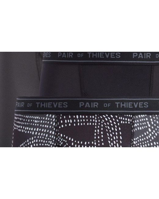 Pair of Thieves Black 3-pack Micro Mesh Boxer Briefs for men