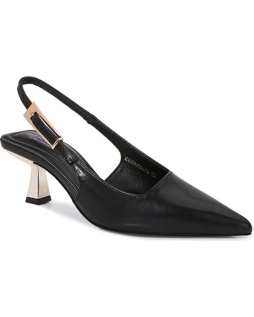 BERNESS Black Cassandra Kitten Heel Slingback Pump