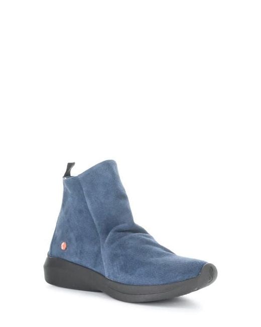 Softinos Blue Gujy Platform Wedge Bootie