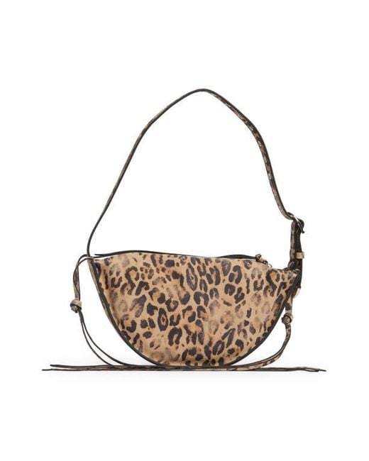 Steve Madden Metallic Suede Half Moon Crossbody Bag
