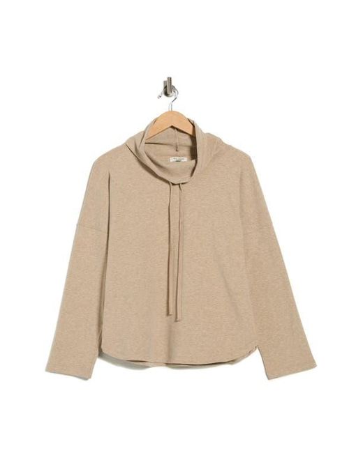 Max Studio Natural Funnel Neck Pullover