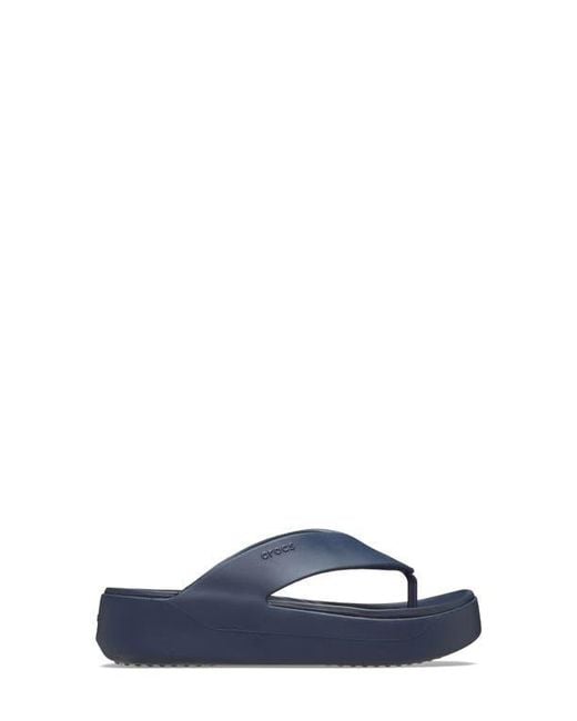 CROCSTM Blue Getaway Platform Flip Toe Post Sandals