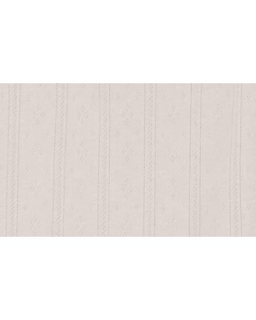Danskin White Pointelle Stripe Pajamas