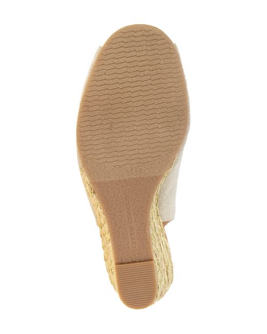 Andre Assous Natural Kimy Slingback Wedge Sandal