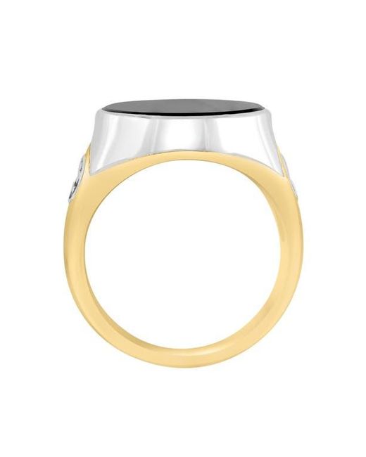 Effy Metallic Round Onyx Ring for men