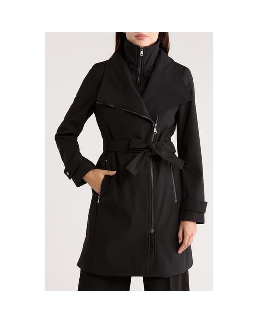 Calvin Klein Black Belted Softshell Jacket With Inner Bib
