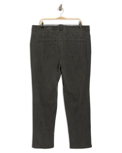Ruby Rd Gray Tummy Control Straight Leg Jeans