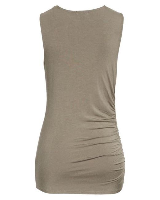 Halogen® Gray Cowl Neck Shell