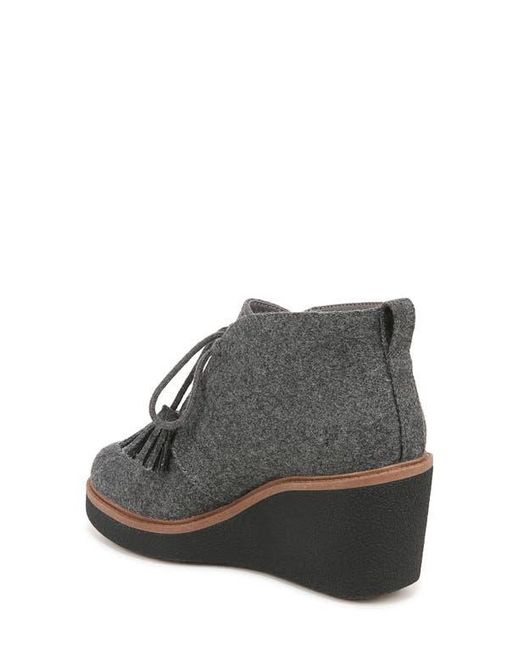 Dr. Scholls Gray Aurora Wedge Lace-Up Booties