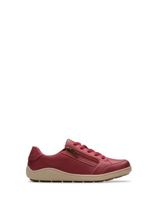 Clarks Red Bryianne Bayla Sneaker