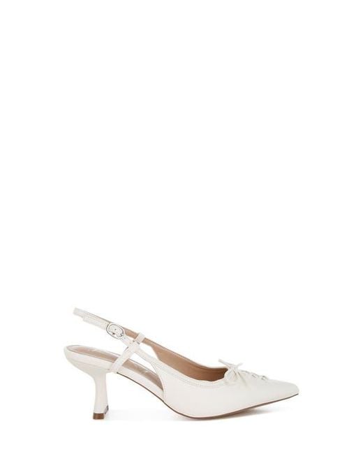 LONDON RAG White Danvers Pointed Toe Slingback Pump