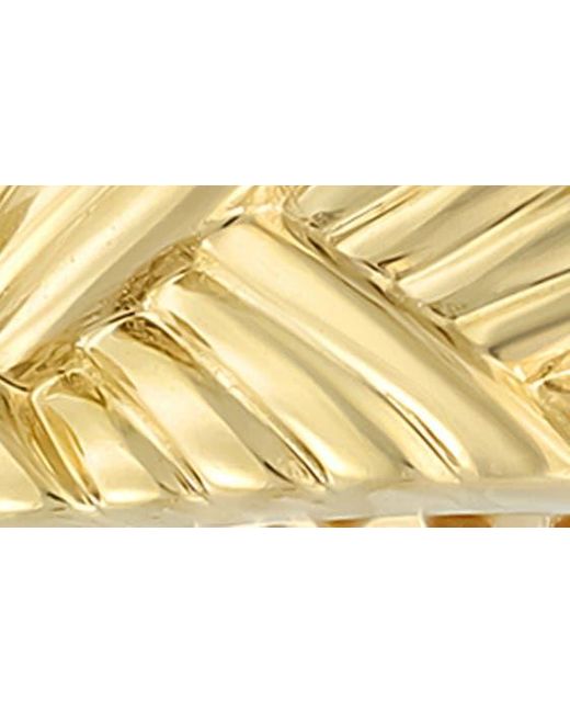 Bony Levy Metallic 14k Gold Tapered Hoop Earrings