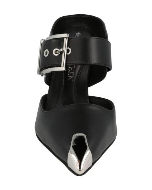 McQueen Black Punk Mule