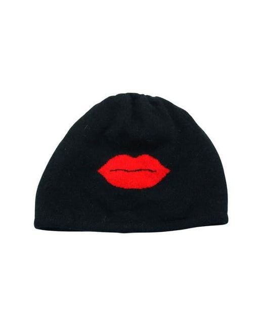 Portolano Red Kiss Reversible Wool Blend Beanie
