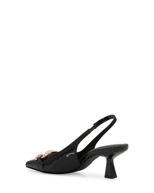 BERNESS Black Kitten Heel Slingback Pump