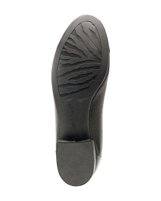 David Tate Black Newton Cap Toe Flat