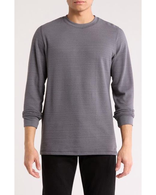 James Campbell Gray Kula Textured Pullover for men