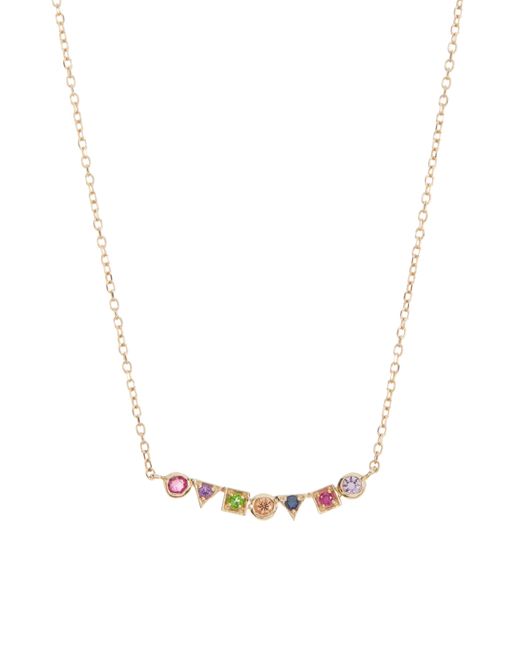 Anzie White Cléo Rainbow Bar Necklace