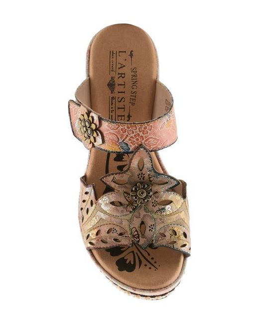 Spring Step Orange Coverup Wedge Sandal