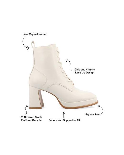 Journee Collection White Kalandi Bootie