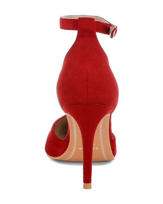 Rag & Co Red Dolona Pointed Toe Pump