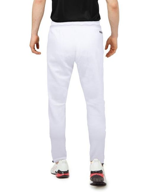 Xray Jeans White Zip Pocket Fleece Drawstring Jogger Pants for men