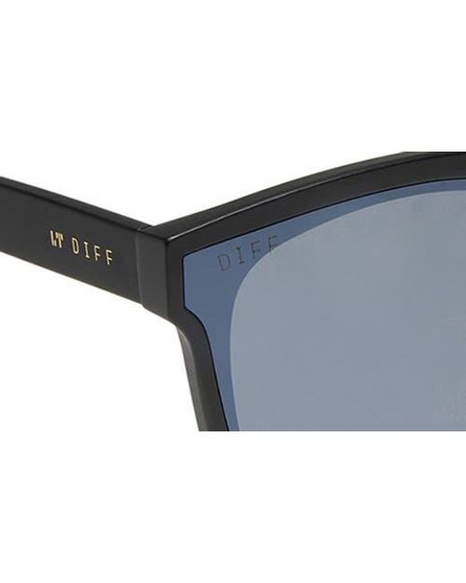 DIFF Blue Madison 63Mm Oversize Square Sunglasses