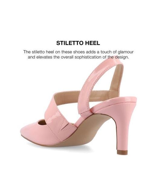 Journee Collection Pink Scarlett Pointed Toe Pump