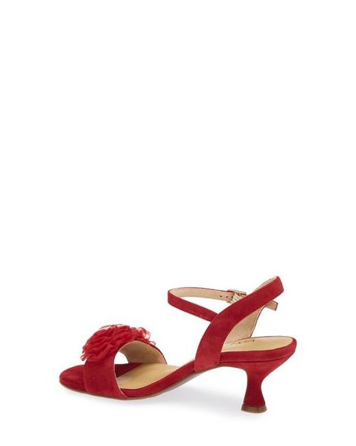 Vaneli Red Lapis Rosette Sandal