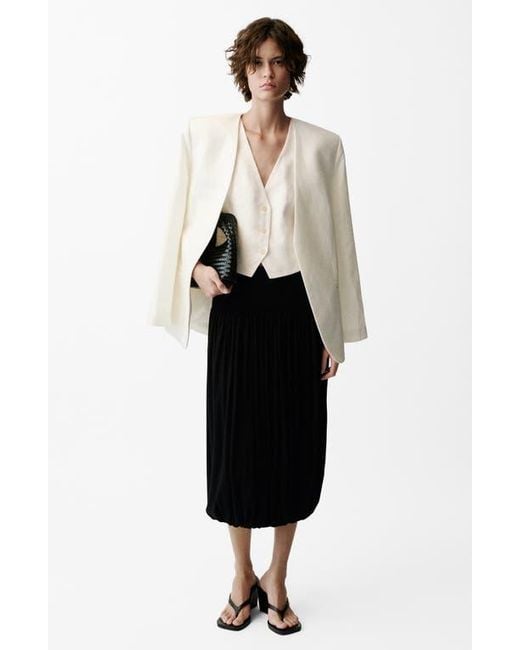 Mango Black Linen Vest