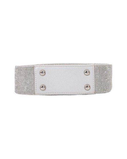 BERNESS Gray Rhinestone Circle Bag