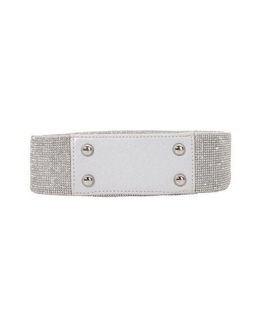 BERNESS Gray Rhinestone Circle Bag
