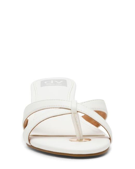 Dolce Vita White Davino Kitten Heel Sandal