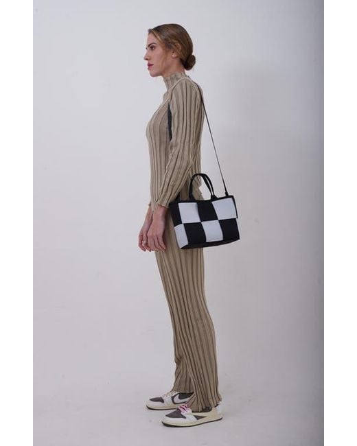 Pop Ups Brand Black Water Resistant Woven Neoprene Mini Tote Bag
