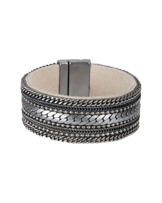 Saachi Gray Mixed Chain Bracelet