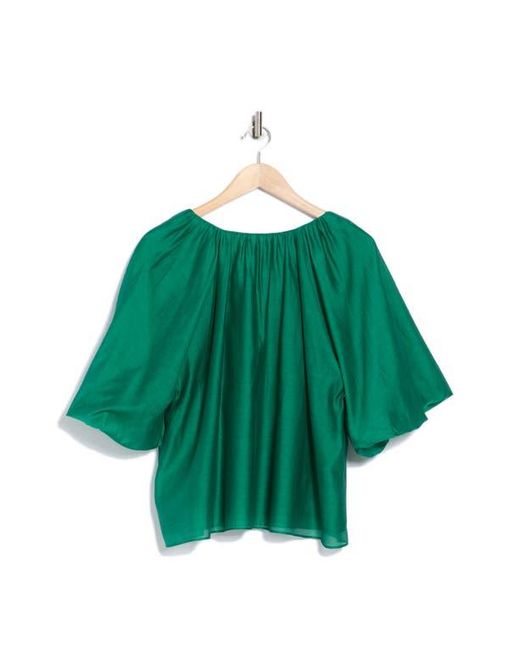 Madewell Green Bubble Sleeve Top
