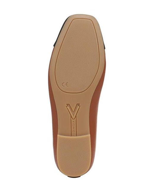 Vionic Brown Hollen Cap Toe Ballet Flat