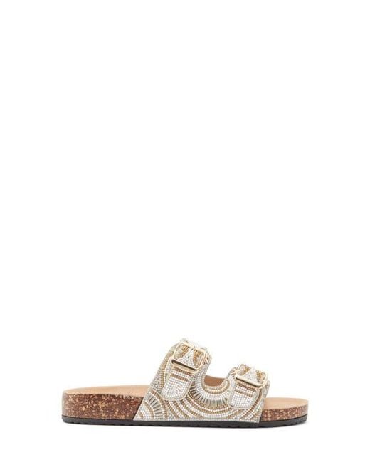 Top Moda Metallic Spring Slide Sandal