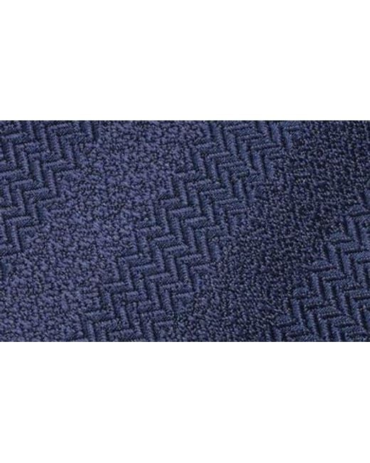 Tommy Hilfiger Blue Herringbone Solid Stripe Tie for men