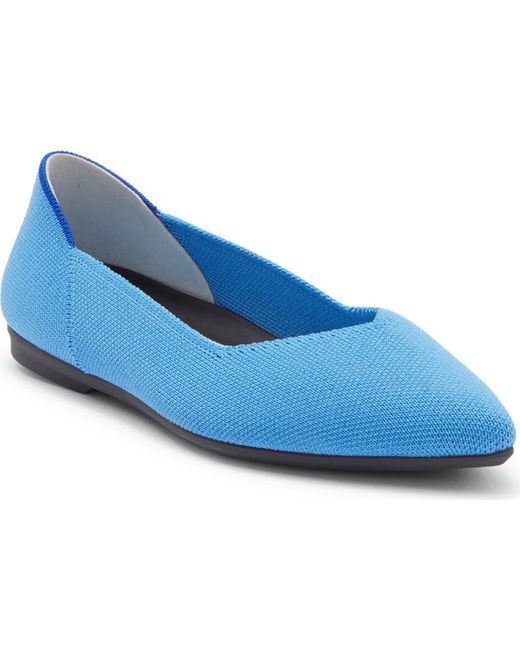 Rothy's Blue The Point Ii Pointed Toe Flat