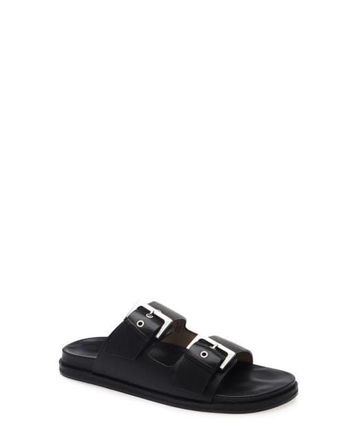 AllSaints Black Mia Double Strap Slide Sandal