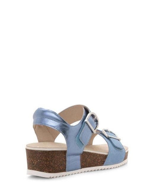 Ara Blue Nova Slingback Platform Wedge Sandal
