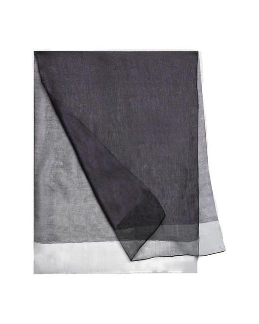 Saachi Gray Sheer Silk Scarf