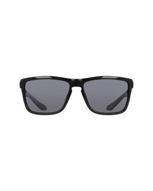 Dragon Black 58Mm Rectangular Sunglasses
