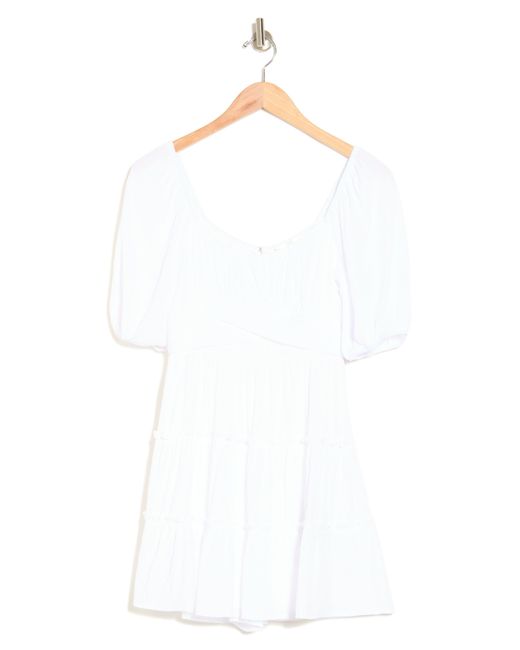 ROW A White Puff Sleeve Dress