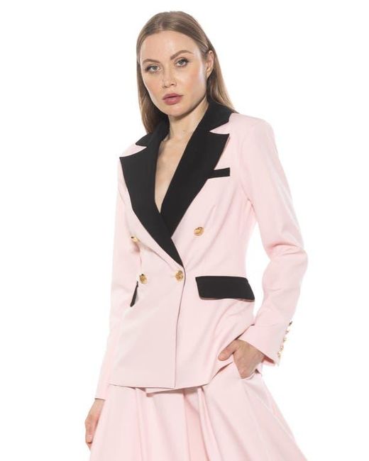 Alexia Admor Pink Double Breasted Jacket
