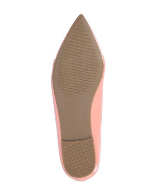 Journee Collection Pink Clareene Pointed Toe Flat