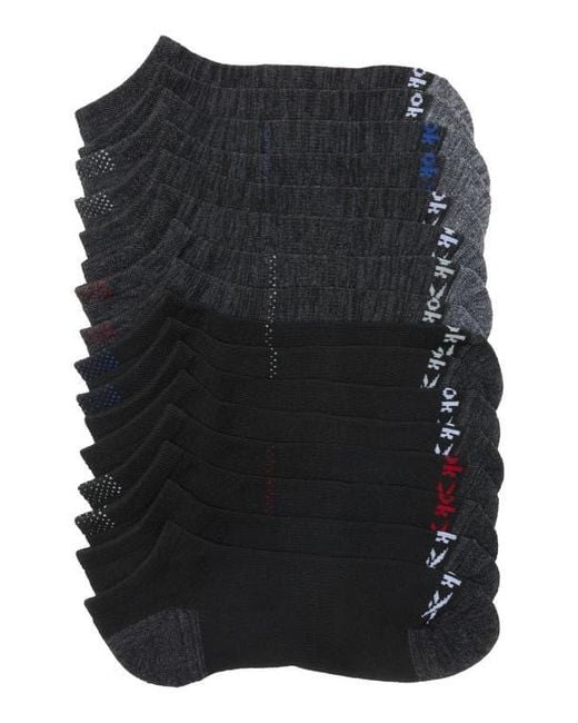 Reebok Black 8-Pack Assorted Performance Low Cut Socks for men